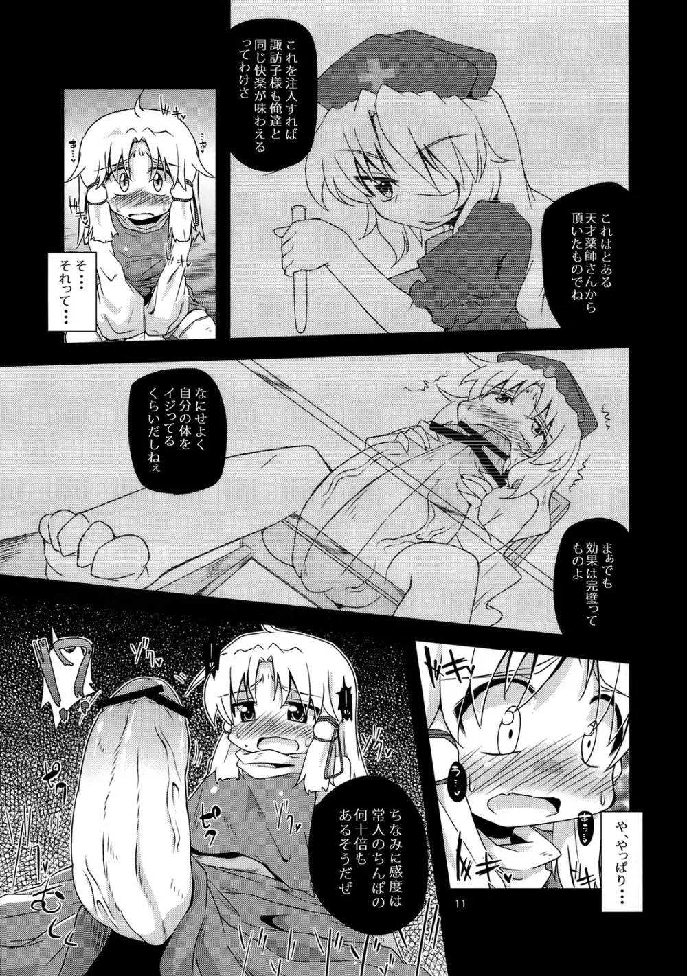 (例大祭8) [はぴねすみるく (おびゃー)] 肉欲神仰信 - New carnal story - 前 (東方Project) Page.10