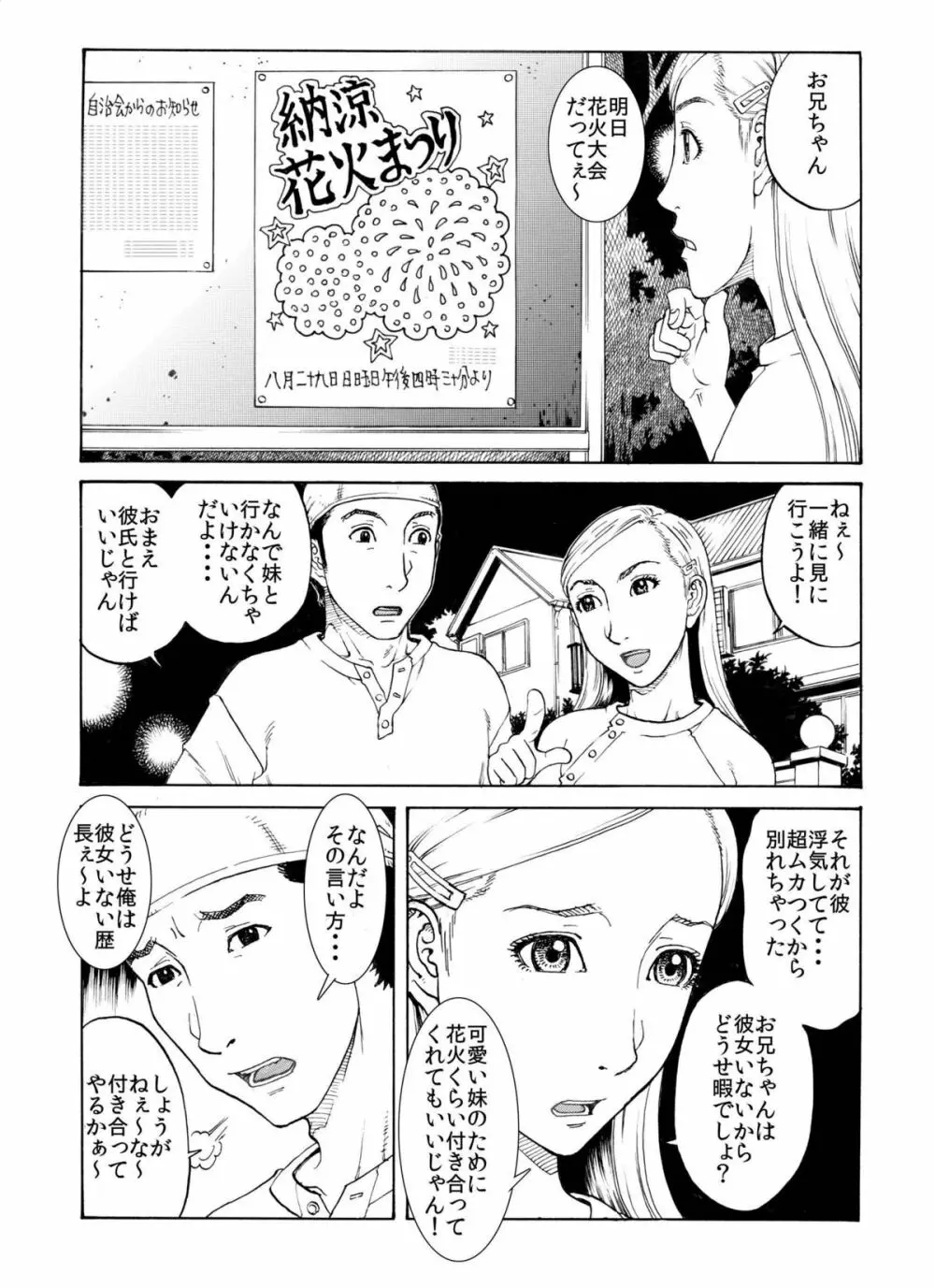 打ち上げ放題マン開花火~ガテン系兄♂xビッチ妹♀の初合体~ Page.2