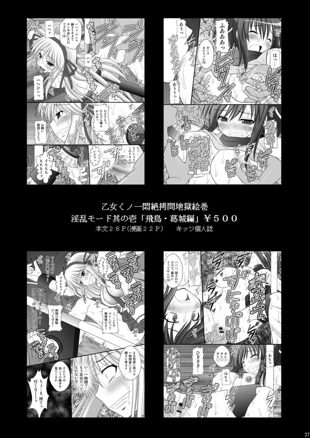 乙女くノ一悶絶拷問地獄絵巻 淫乱モード其の弐「斑鳩・柳生・雲雀編」 Page.26