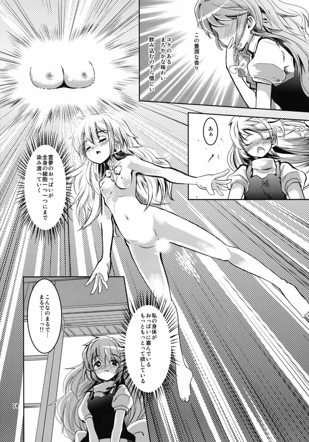 霊夢さんのおっぱいで魔理沙がやばい Page.14