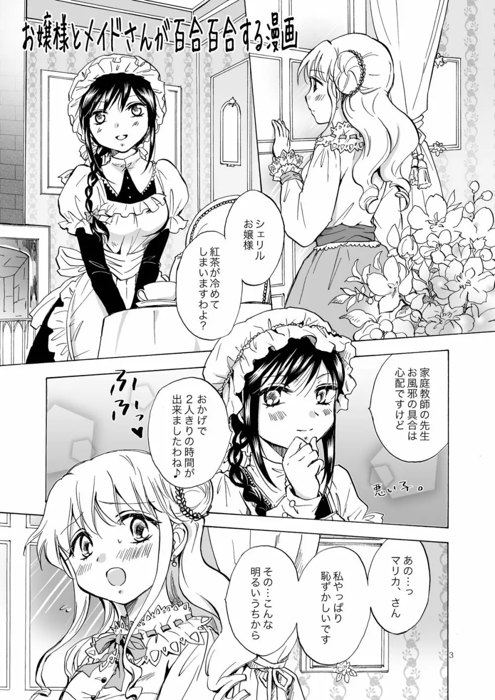 お嬢様とメイドさんが百合百合する漫画 Page.3