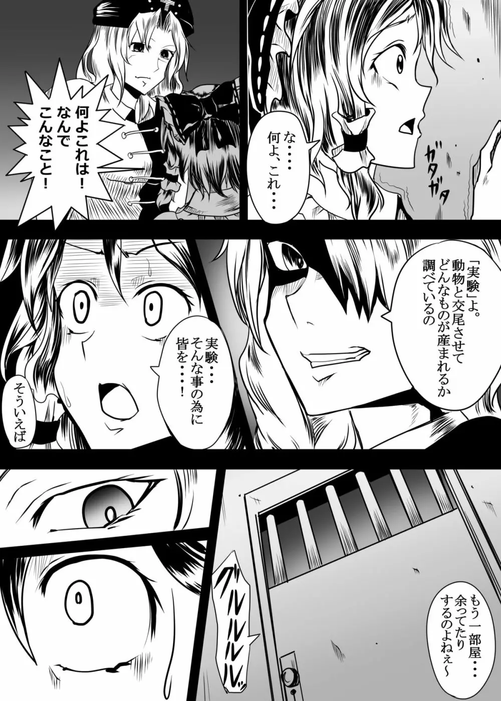 東方キャラが動物との赤ちゃんを産むために交配させられる獣姦本 Page.12