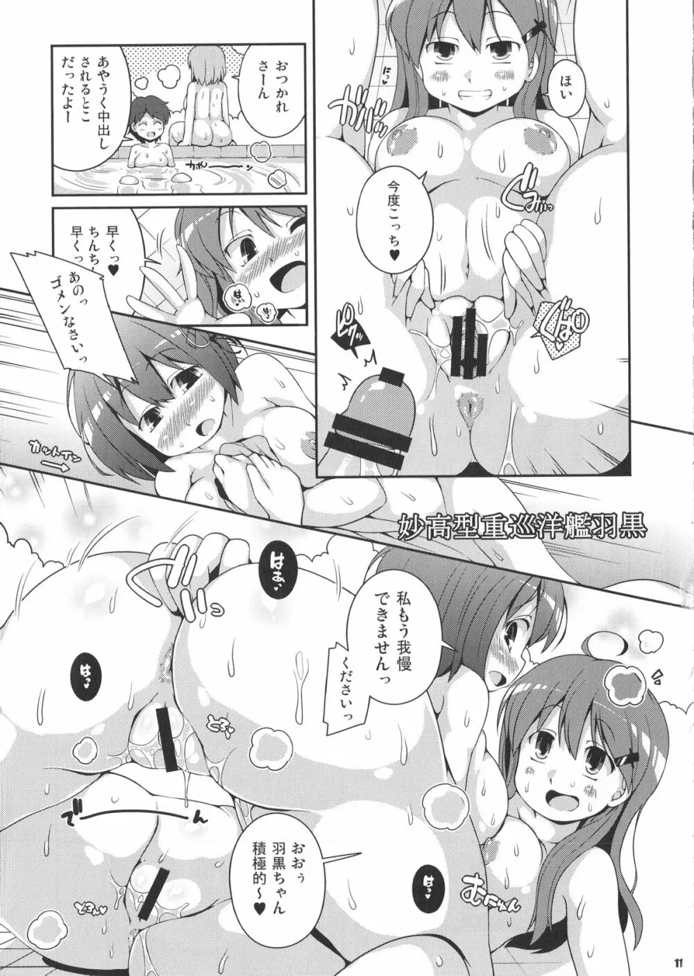 尻型重巡と一緒にお風呂 Page.10