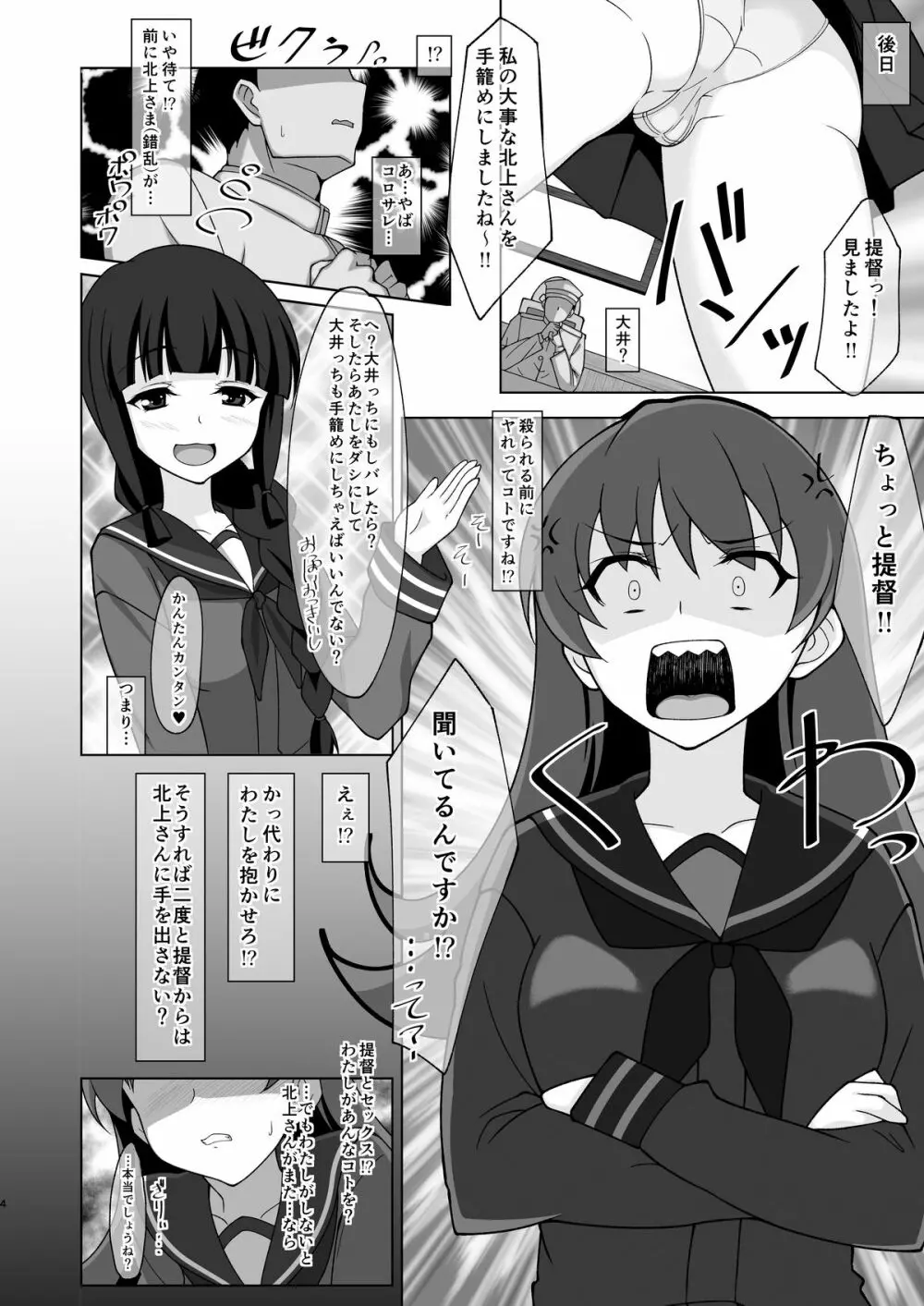 北上さんの身代わりになった「つもり」の大井っちが提督の魚雷(笑)に撃チンされて…? Page.5
