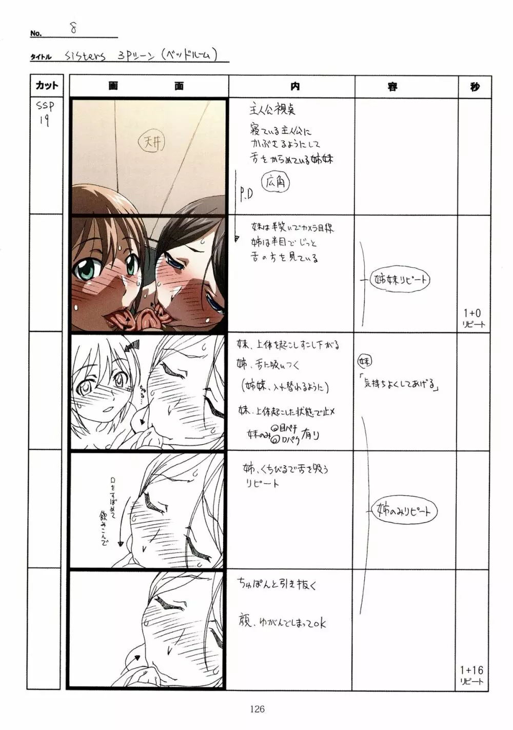 SISTERS～夏の最後の日～ Hシーン全パート絵コンテ集 Page.126