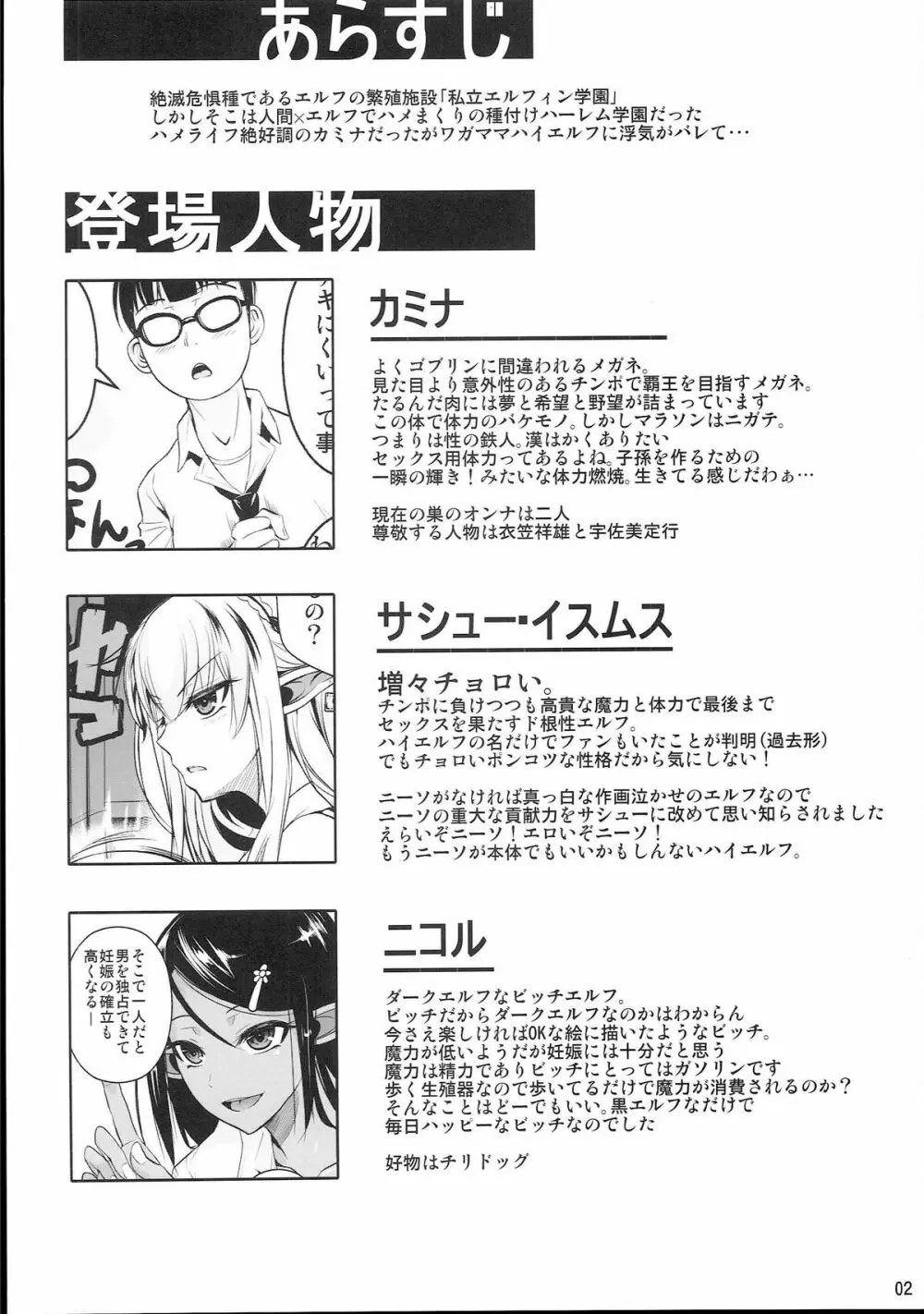 ハイエルフ×ハイスクール 白×黒 Page.4