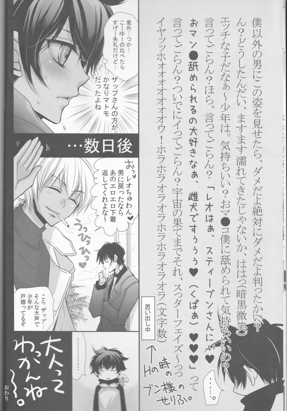 レオ君のおっぱいが大きくなって大変なことに。 Page.8