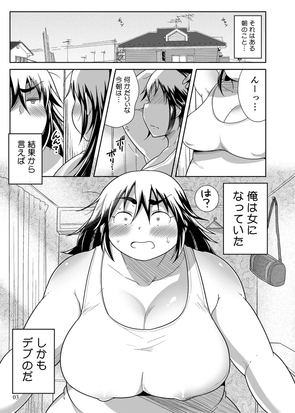 ぽっちゃり娘にTSしたら周りがデブ専になった件 Page.2