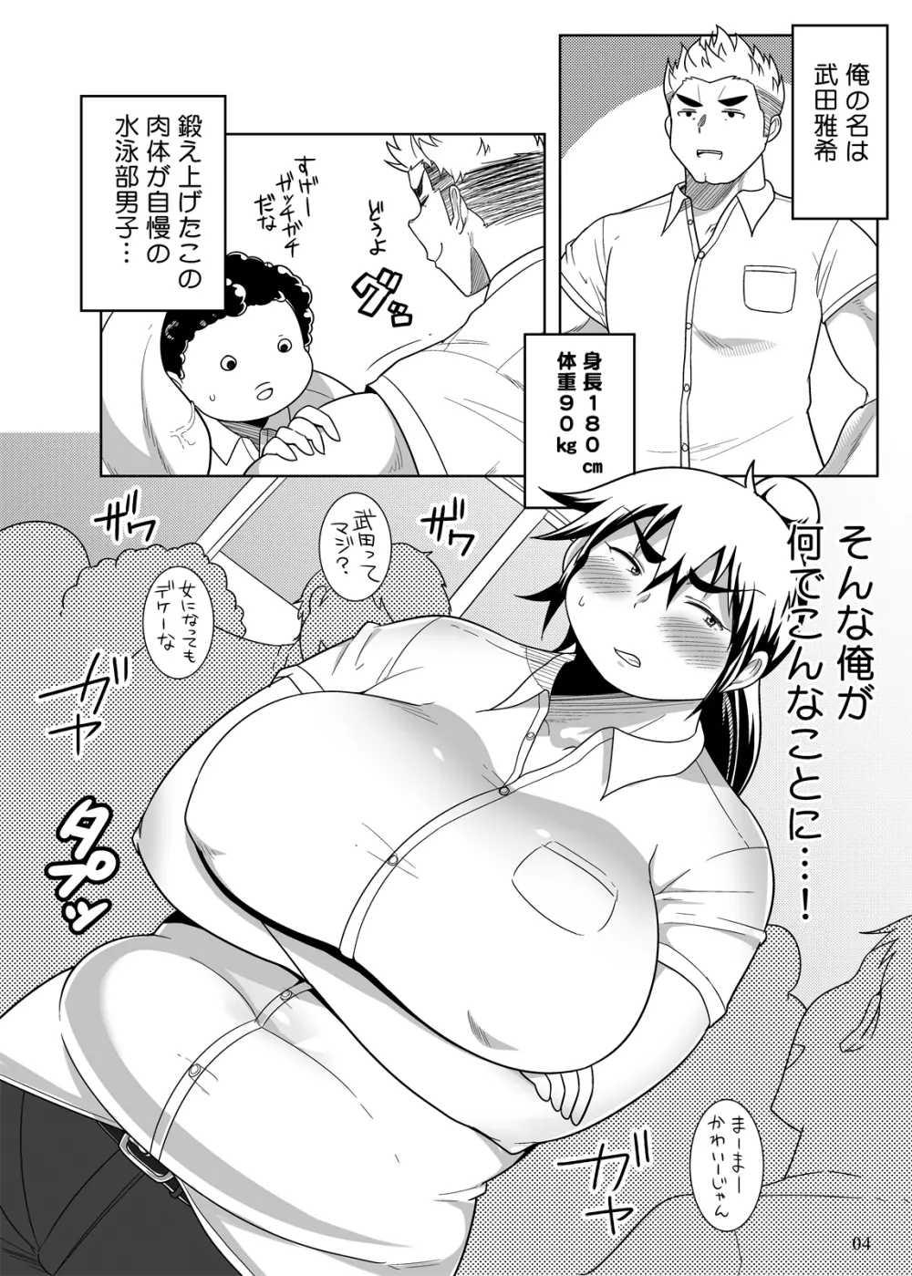 ぽっちゃり娘にTSしたら周りがデブ専になった件 Page.3